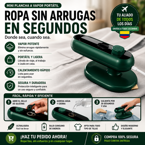 ⚡️PROMOCION DE LANZAMIENTO🚨 - PLANCHA A VAPOR DESINFECTANTE ULTRA RÁPIDA