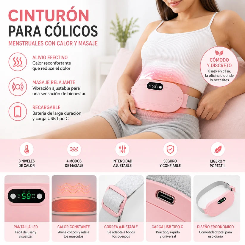 Cinturón Térmico Menstrual - ¡EL MEJOR ALIADO PARA TU CICLO MENSTRUAL! 🌸
