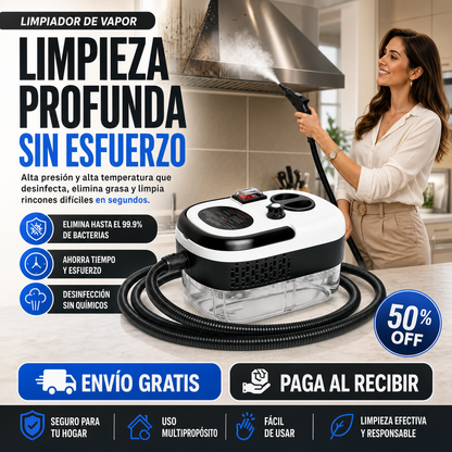 Limpiadora a Vapor Multifuncior - Oferta Especial 66% OFF Solo Hoy 🎁